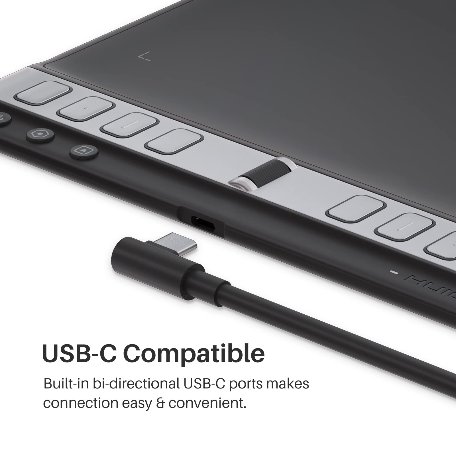 HUION Inspiroy 2 Large 10x6 Inch Drawing Tablet with Battery-Free Stylus, 8 Custom Keys & Scroll Wheel - Digital Art Graphics Tablet for Mac, PC, Mobile - Perfect for Artists, Designers & Online Teaching (Black, 2023 Model)
