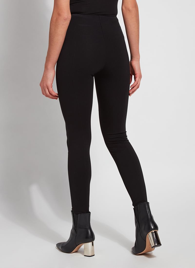 Lyssé Women's Taylor Seamed Lightweight Ponte Leggings - High Waisted Yoga Pants for Workout, Running & Everyday Comfort