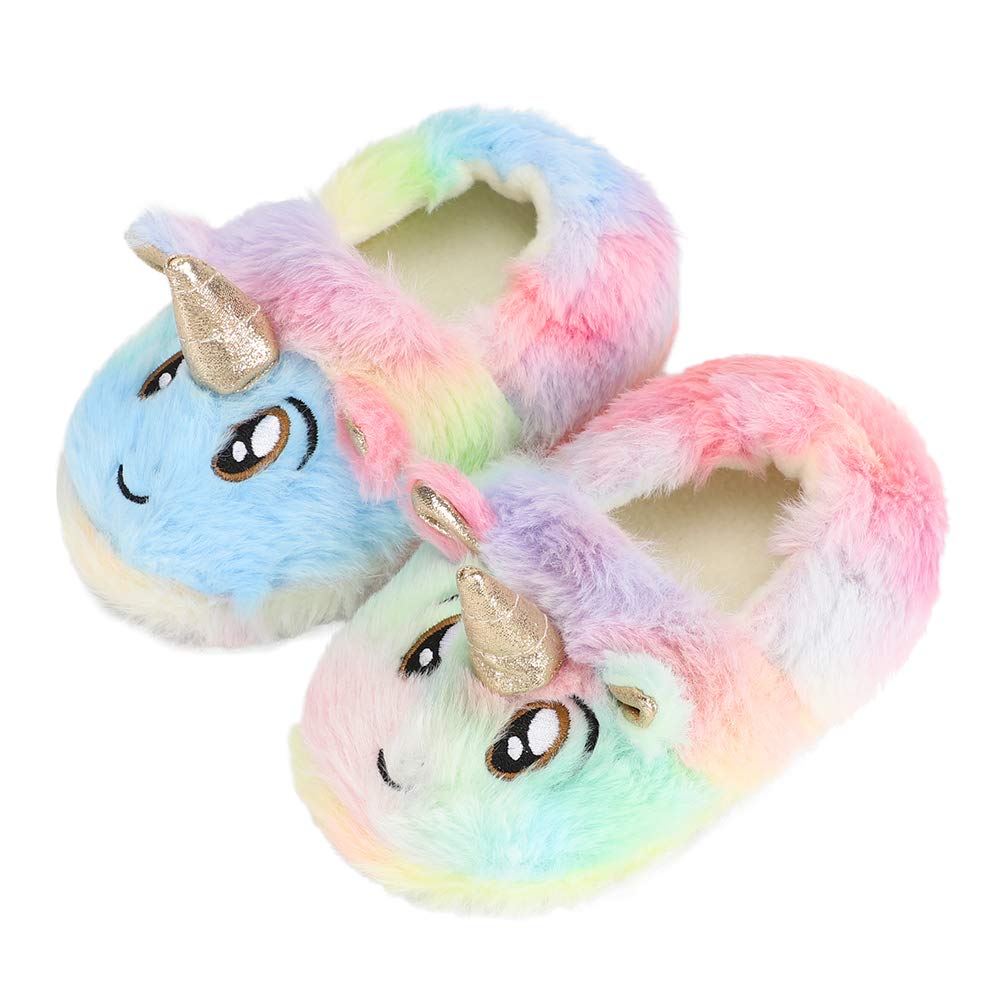 **Cartoon Animal Winter Slippers for Girls - Warm Plush House Shoes for Toddlers & Little Kids - Perfect for Indoor Comfort & Playtime**