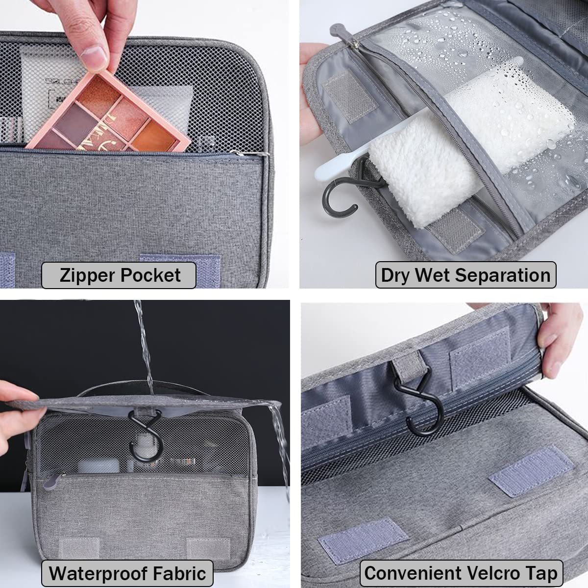 YYGOJOY Hanging Travel Toiletry Bag - Waterproof Cosmetic Organizer for Men Women Kids | Perfect for Camping & Gym