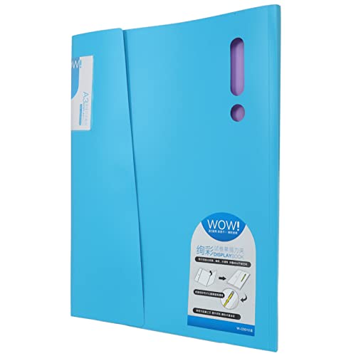 Multilayer A4 A3 File Folder - Portable Paper Organizer with Convenient Classification for School, Office & Home - Perfect for Students, Teachers & Professionals (Blue, W-C0013) - Ideal for Test Papers, Documents & Homework Storage