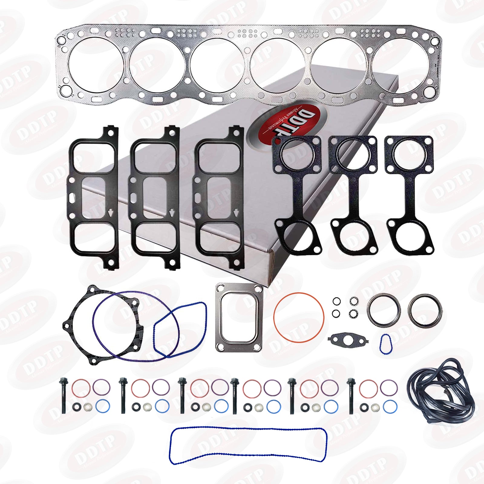 High-Quality Gasket Kit Head with Injector Seal Kit (6 Pack) & Valve Cover Gasket for Volvo S60 1.4L - OEM 23536442 - Perfect for Engine Repair & Maintenance