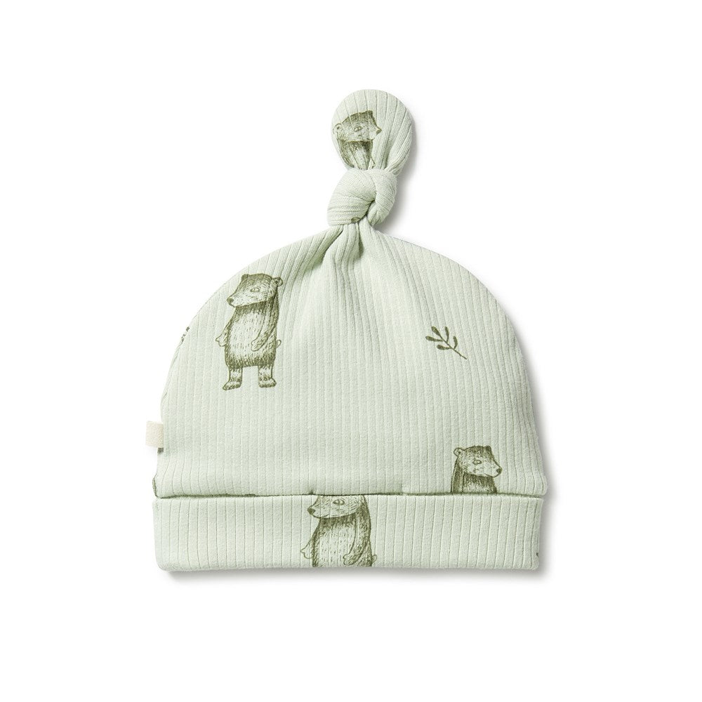 Organic Rib Knot Hat for Women & Men - Soft Cotton Beanie for Winter & Fall - Cozy Unisex Knit Cap for Outdoor Activities, Hiking & Casual Wear