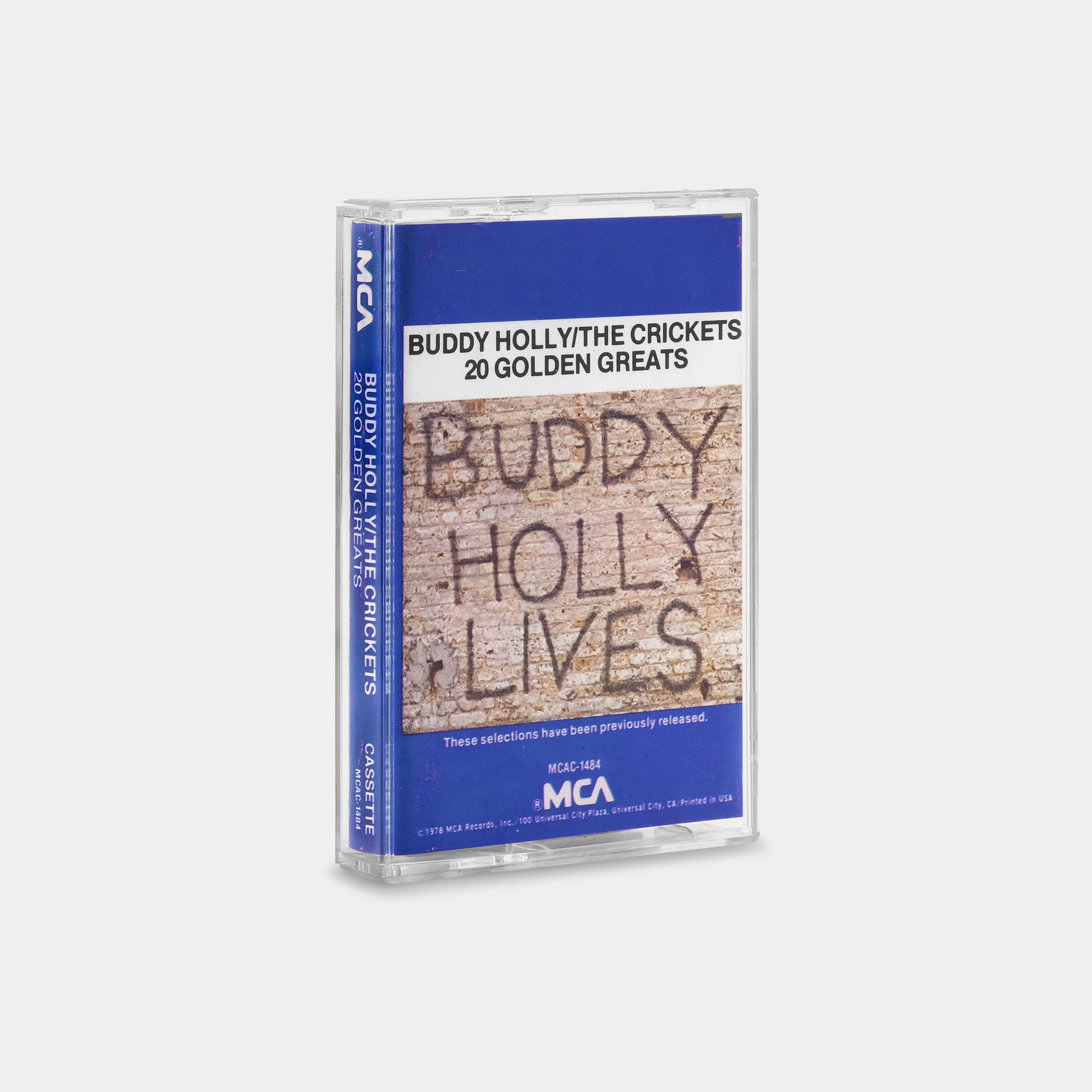 Buddy Holly & The Crickets - 20 Golden Greats (Buddy Holly Lives) Cassette Tape - Vintage Music Collection for Car, Home & Retro Audio Enthusiasts