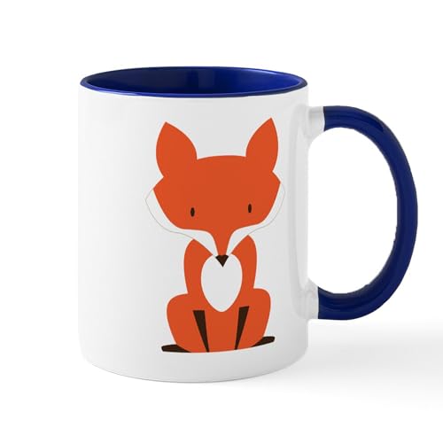 White/Navy Inside - Fox Mugs