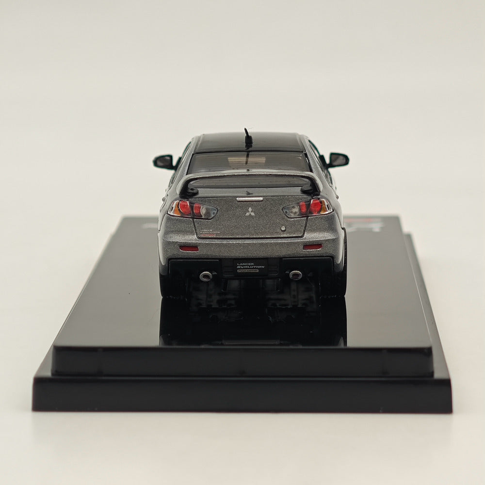1/64 Mitsubishi Lancer Evolution X Final Edition Gray Diecast Model Car - Hobby Japan HJ642053CGM - Collectible Scale Replica for Car Enthusiasts & Display Decor