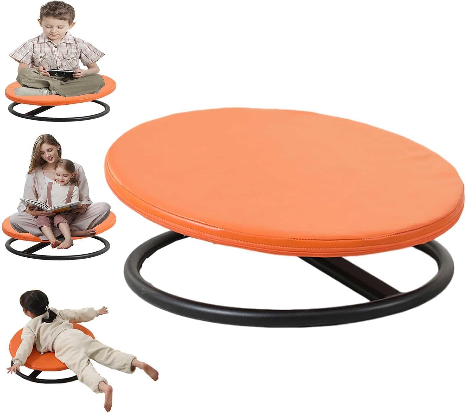 Kids Spinning Chair for Sensory & Autism - Soft Seat Cushion, No Installation Swivel Chair for Body Training | Sit & Spin Comfortably - Perfect for Sensory Rooms, Classrooms & Home Play