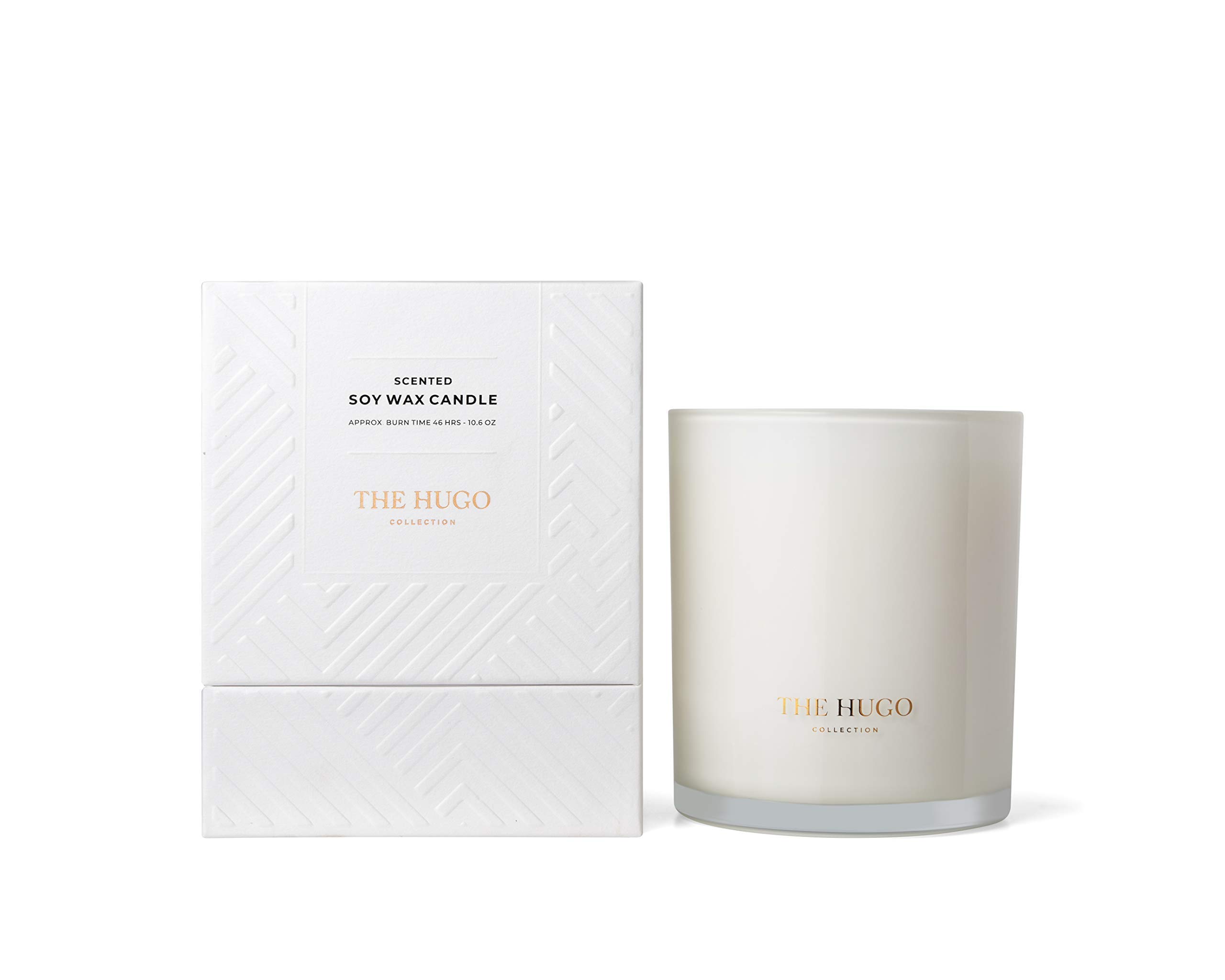 Luxury Soy Wax Scented Candles - Rose & Dark Amber - 50H Burn for Home Relaxation