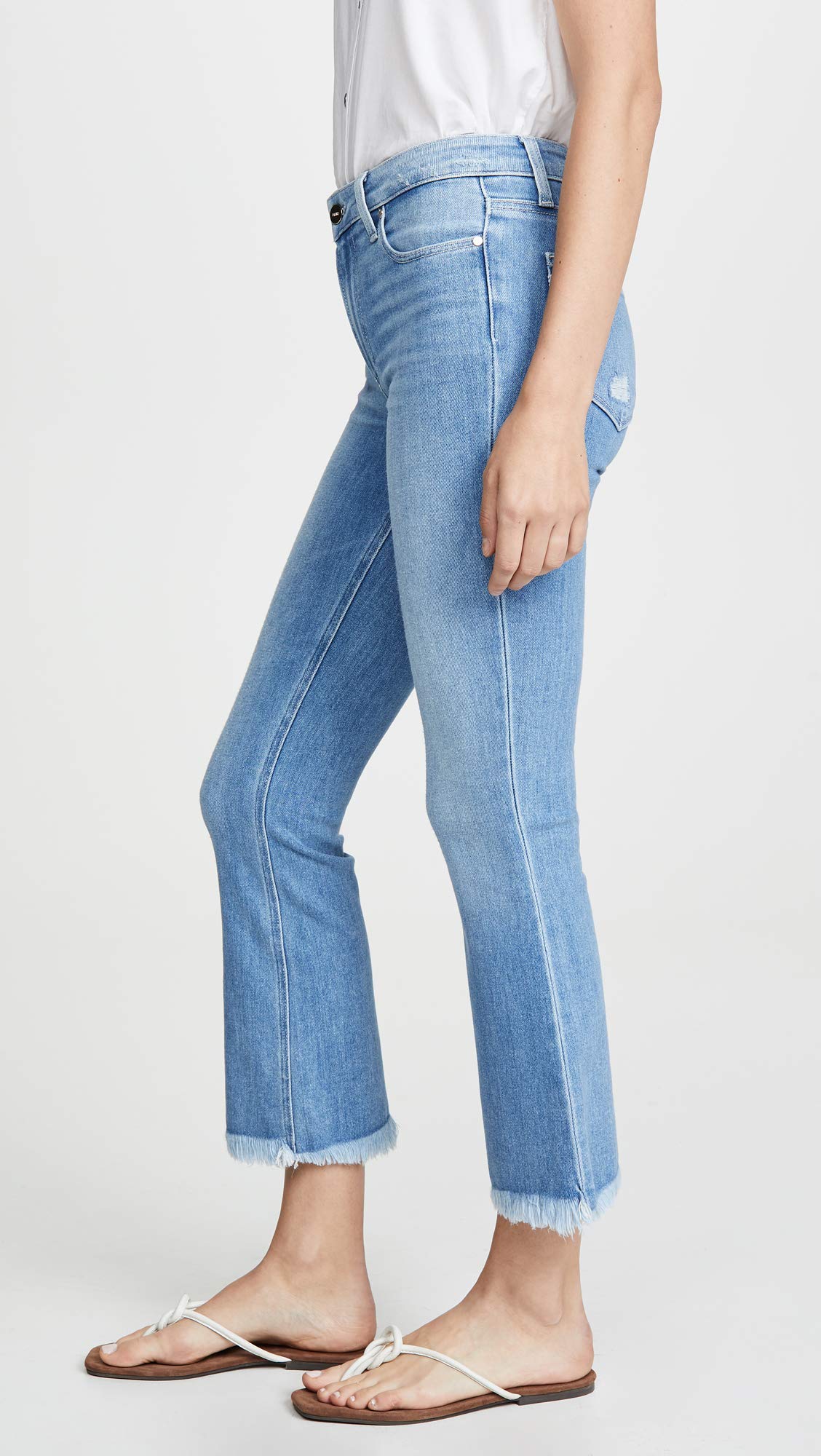 PAIGE Women's Collete High-Rise Crop Flare Jeans | Stretch Denim for Comfort | Perfect for Casual Outfits & Date Nights