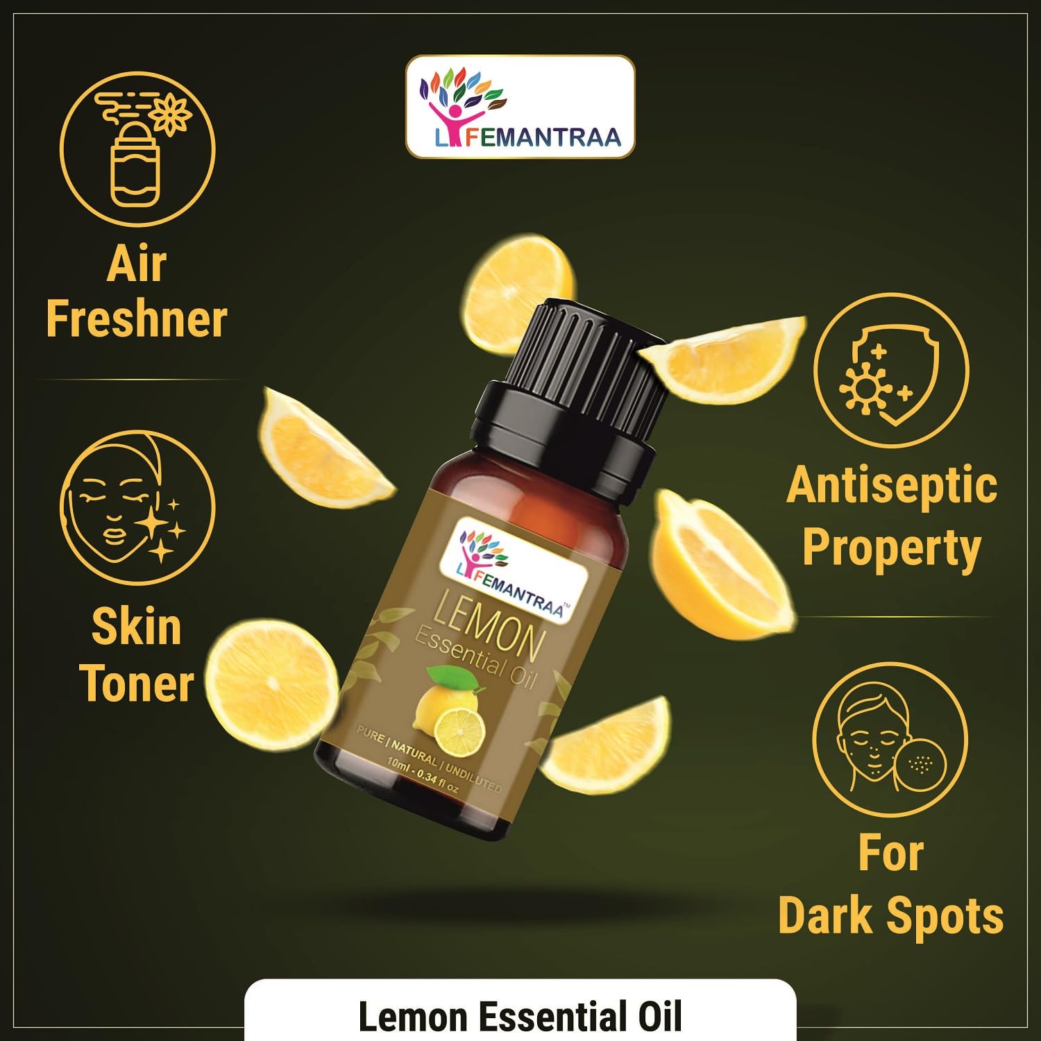 Pure Lemon & Sweet Orange Essential Oil Set - 10ml Each (20ml) for Aromatherapy, Diffusers, Soap & Candle Making - Natural Home Fragrance for Relaxation, Stress Relief & Air Freshening