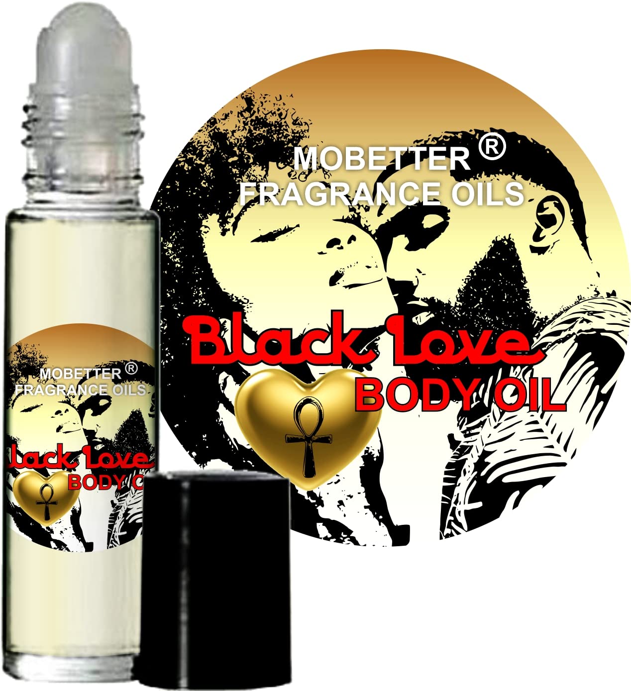 MOBETTER Black Love Fragrance Body Oil - Long Lasting Scented Massage Oil for Women & Men - Perfect for Aromatherapy, Relaxation & Skin Moisturizing