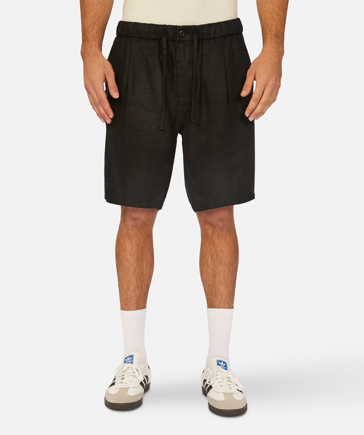 Capri Linen Shorts for Women - Breathable Summer Shorts in Black | Perfect for Beach, Vacation & Casual Wear