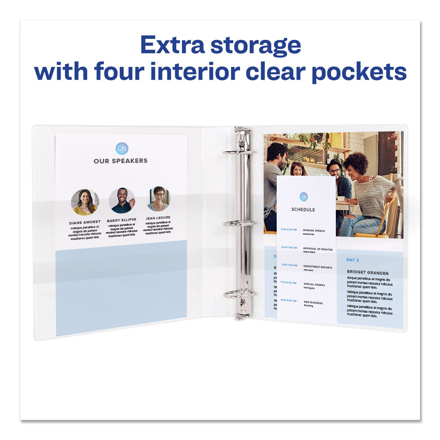 Avery® 3-Ring Durable View Binder with DuraHinge™ & EZD Rings - 1.5