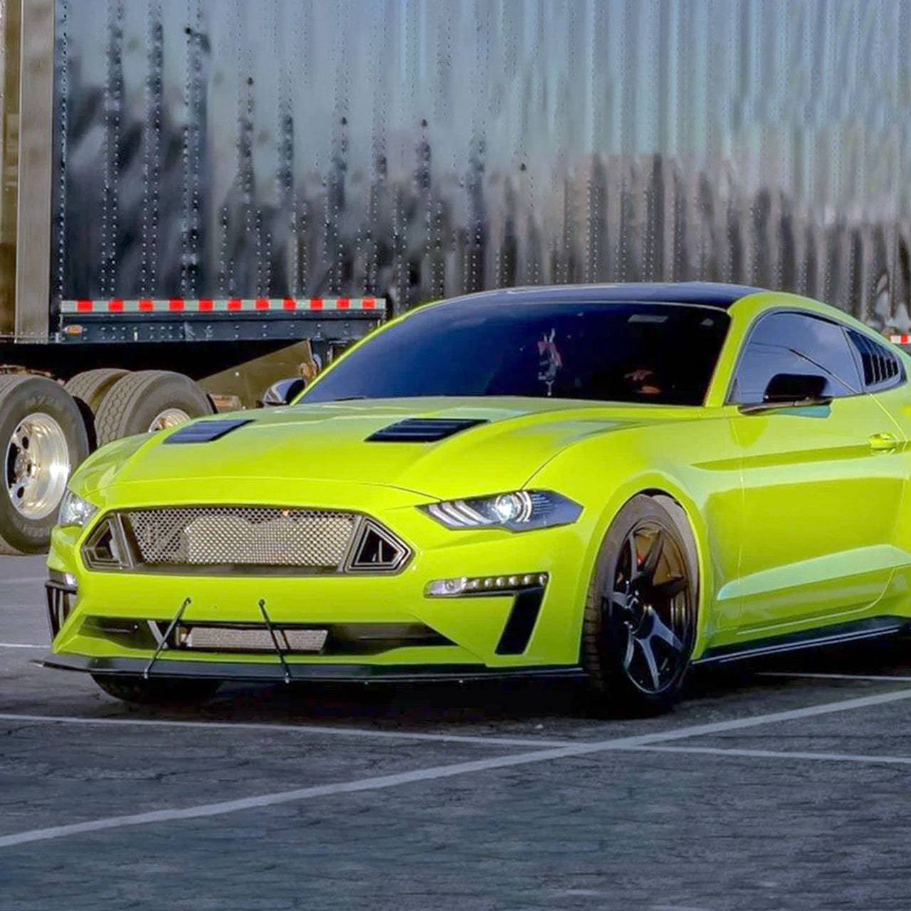 2018-2022 Ford Mustang GT/EcoBoost Fog Light Trim Cover - Front Bumper Vent Canards Replacement - Upgrade Your Mustang's Style for Street Racing & Car Shows