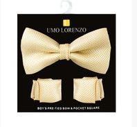 Stylish Boys' Bow Tie and Pocket Square Set - Perfect for Weddings, Parties & Formal Events - Elegant Kids' Accessories for Special Occasions
