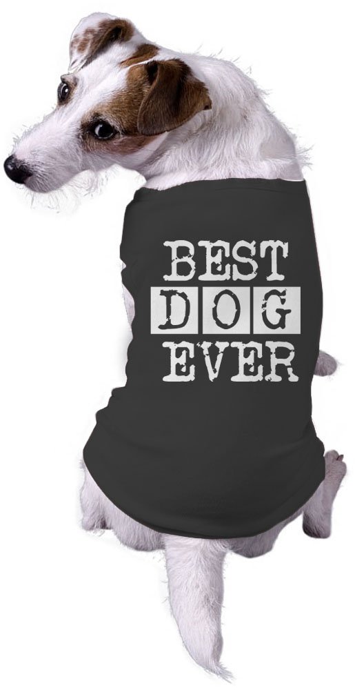 Funny 'Best Dog Ever' Pet Jacket for Dogs - Black Dog Shirt for Small Breeds | Perfect for Dog Lovers, Costume Parties & Winter Outfits