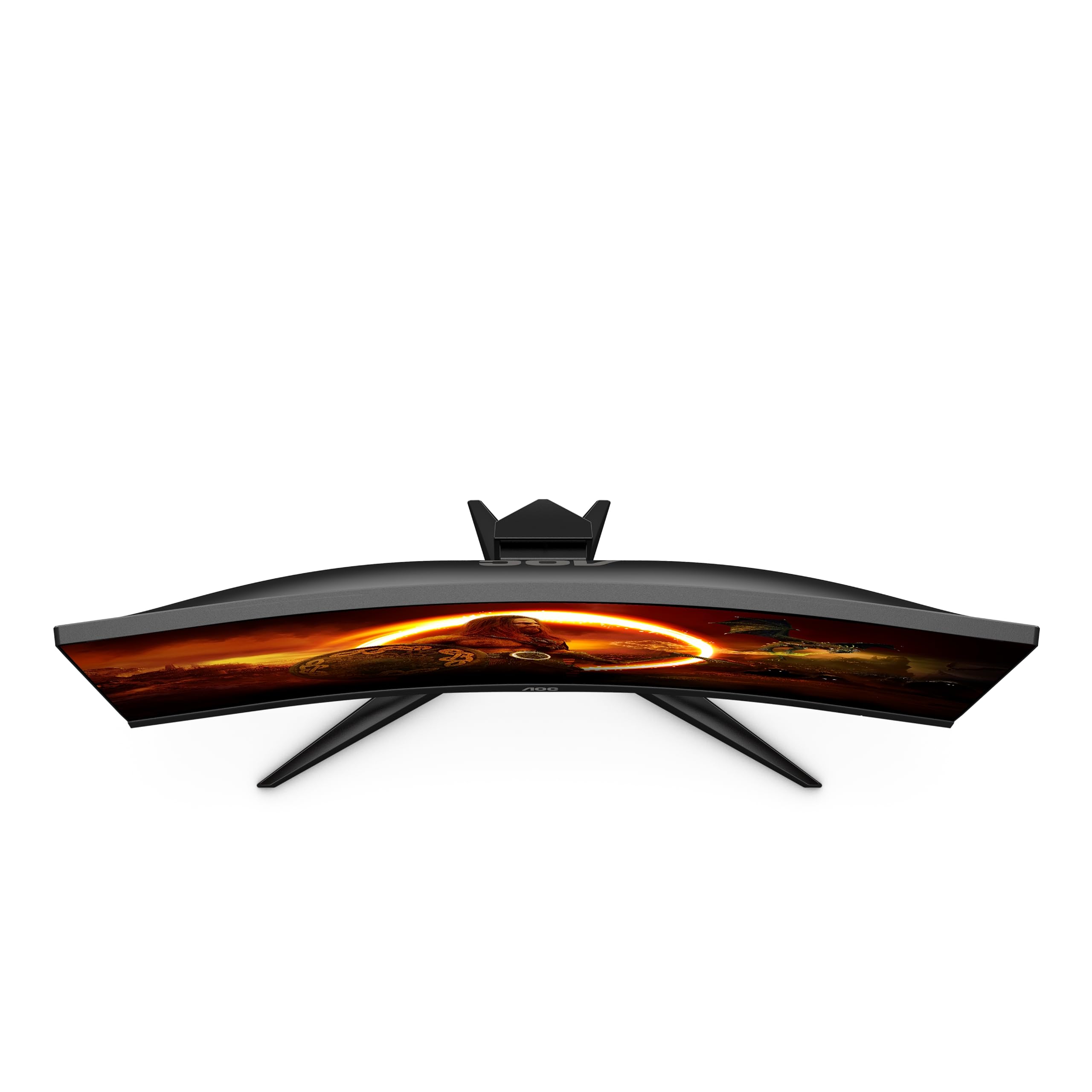 AOC 27 Inch QHD Curved Gaming Monitor - 165Hz Refresh Rate, 1ms Response Time, AMD FreeSync Premium, 2560x1440 Resolution, HDMI & DisplayPort - Ideal for Esports, FPS & Racing Games (Black-Red)