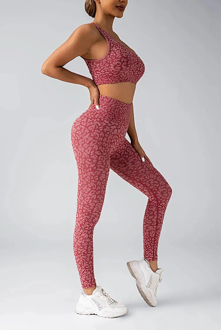 **Women's Yoga Set - Seamless Leggings & Sports Bra - Gym Workout Running Fitness Clothes - Perfect for Yoga, Pilates, and Active Lifestyle**