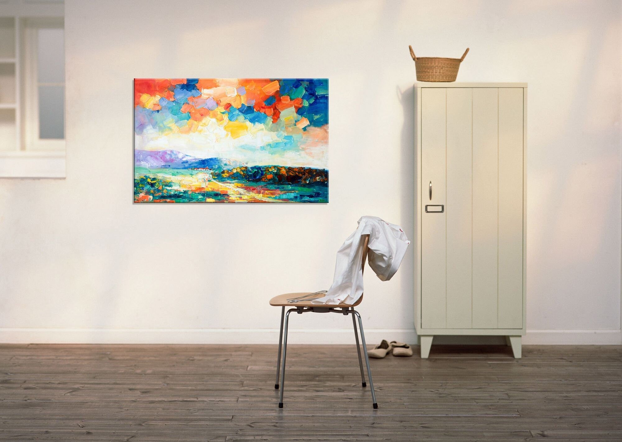 Contemporary Original Oil Painting - Large Canvas Wall Art Decor - Handmade Landscape Oil Paintings for Living Room, Bedroom & Office Decor