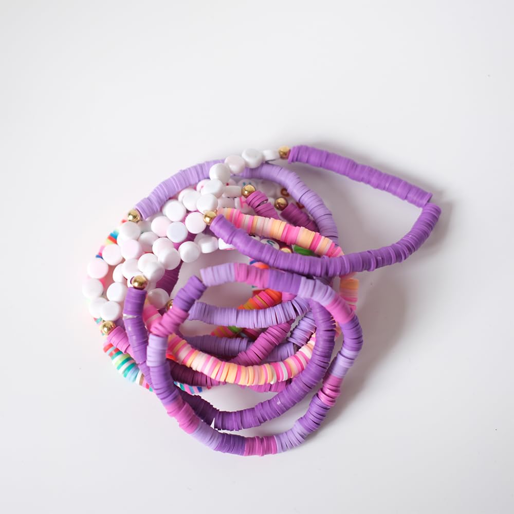 20PCS Music Inspired Friendship Bracelets Set - Adjustable Purple Fashion Jewelry for Women & Girls - Perfect for Concerts, Gifts, and Everyday Wear