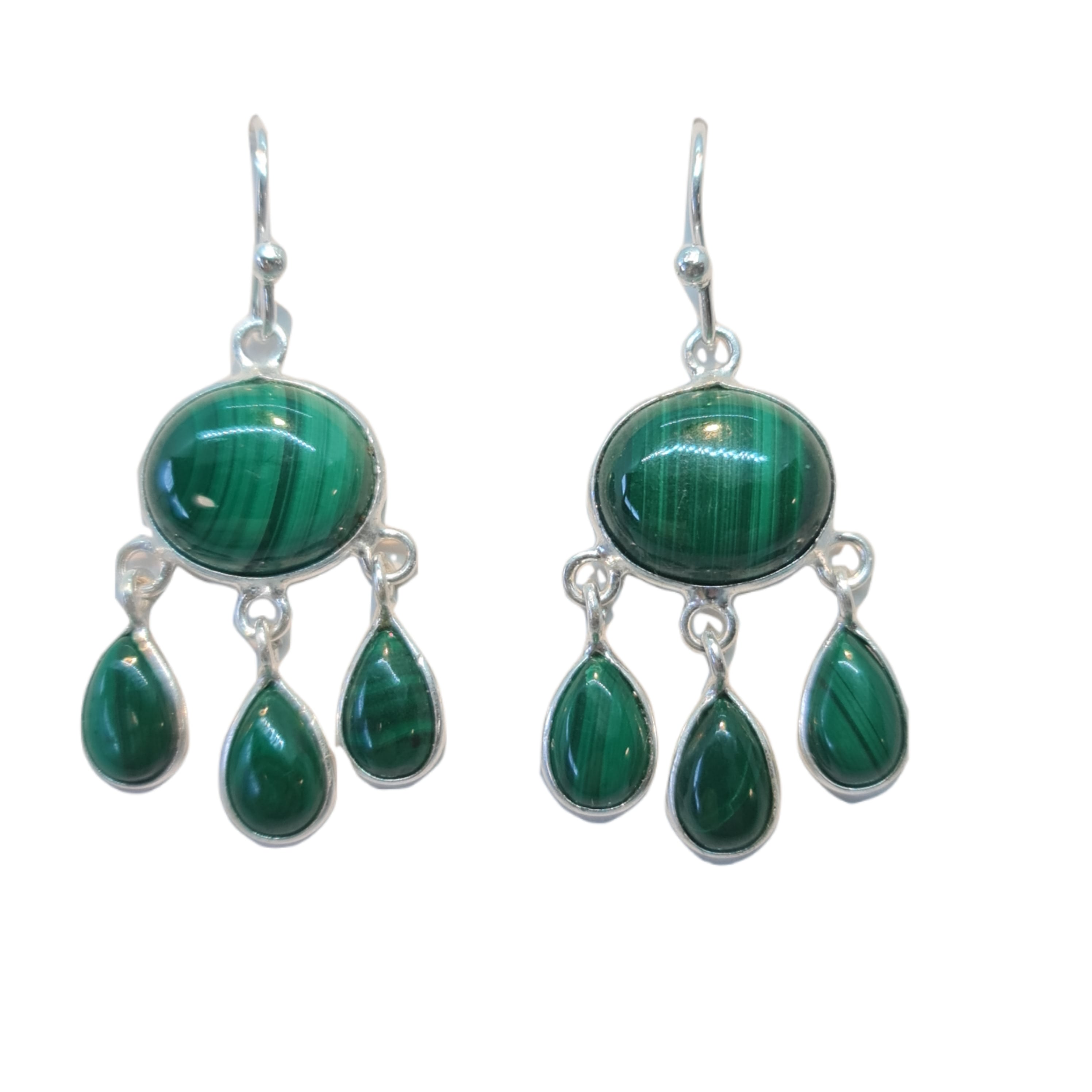 Handmade Malachite Stone Drop Earrings for Women - Natural Green Gemstone Dangle Earrings | Perfect for Parties, Weddings & Everyday Wear