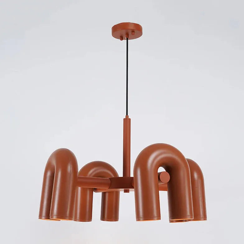Modern U-Shaped Black Tube Pendant Light - Sleek Industrial Design for Kitchen Island, Dining Room, and Living Room Lighting