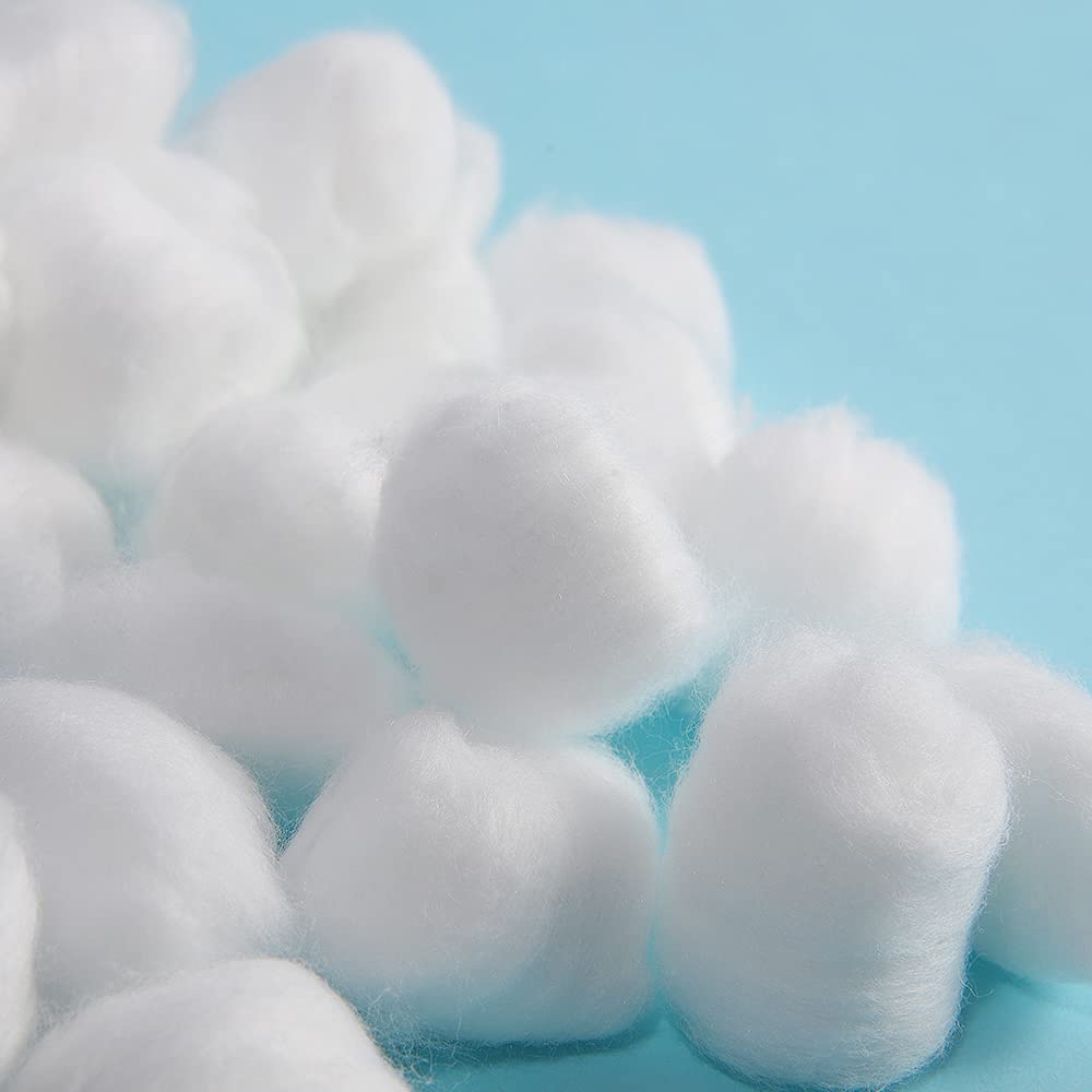 Soft Cotton Balls for Face - 50pcs Pure White Makeup Remover Pads for Nail Polish, Oil, Lotion & Powder Application | Gentle Skincare & Beauty Essentials | Perfect for Daily Makeup Removal & Skincare Routine