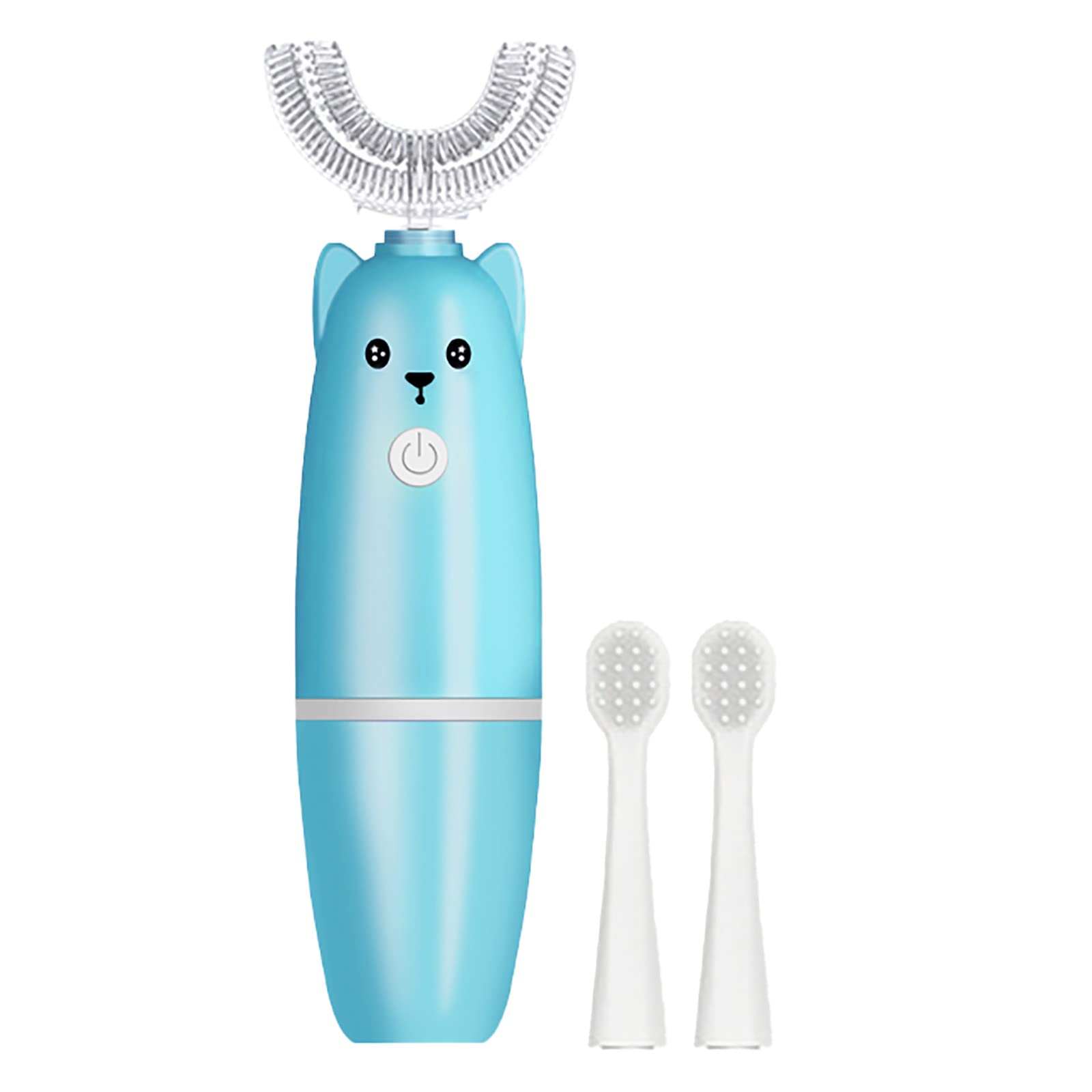 Simayixx Kids Electric Toothbrush - 360° U-Shaped Deep Cleaning Toothbrush for Children with Whitening & Massage Function - Blue - Develop Good Oral Hygiene Habits - Perfect for Home, Travel & School Use