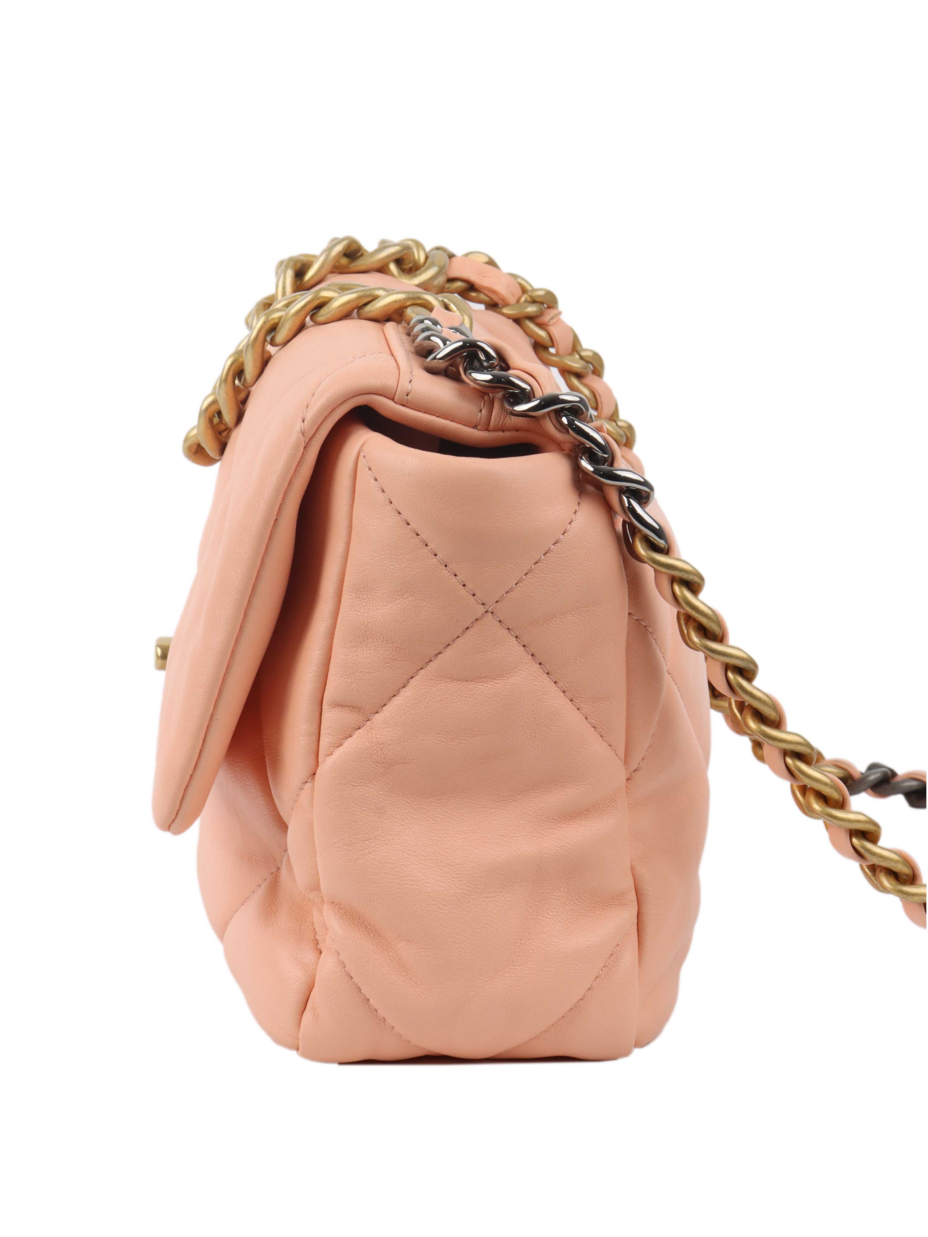 Chanel Small Salmon Pink 19 Bag - Luxury Designer Handbag for Women | Perfect for Parties, Date Nights & Special Occasions