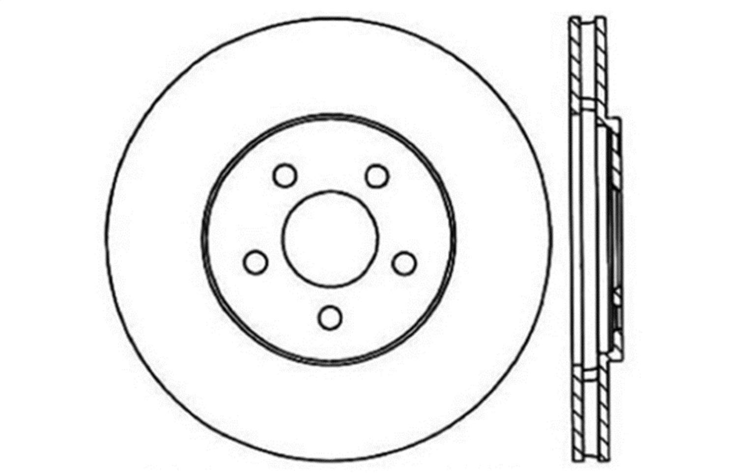 StopTech 128.63042R Sport Cross Drilled Brake Rotor - Front Right Replacement for High-Performance Cars | Perfect for Racing, Track Days & Aggressive Street Driving