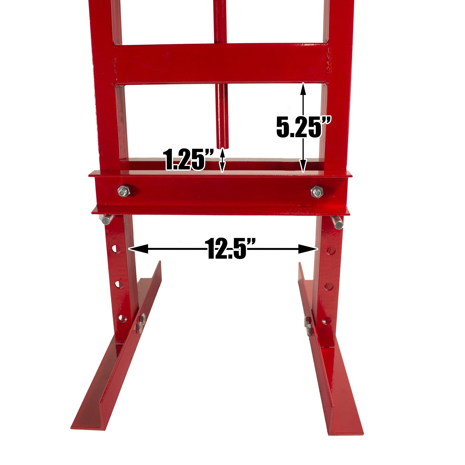 6-Ton Hydraulic Shop Press with Steel Plates - Heavy Duty H-Frame Bench Press for Metalworking, Automotive Repair & DIY Projects