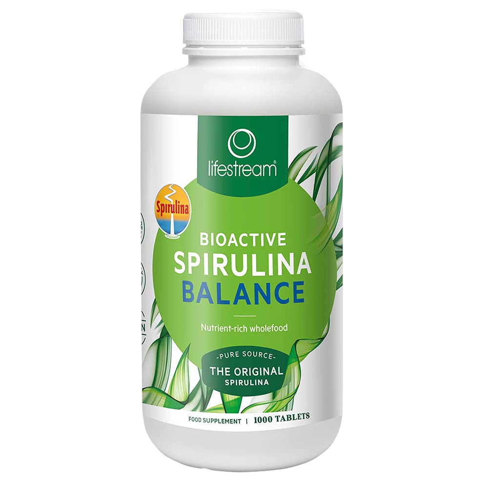 Lifestream Bioactive Spirulina 500mg - 1000 Tablets | Premium Organic Superfood Supplement for Energy, Detox & Immunity Boost | Perfect for Smoothies, Juices & Daily Wellness Routine