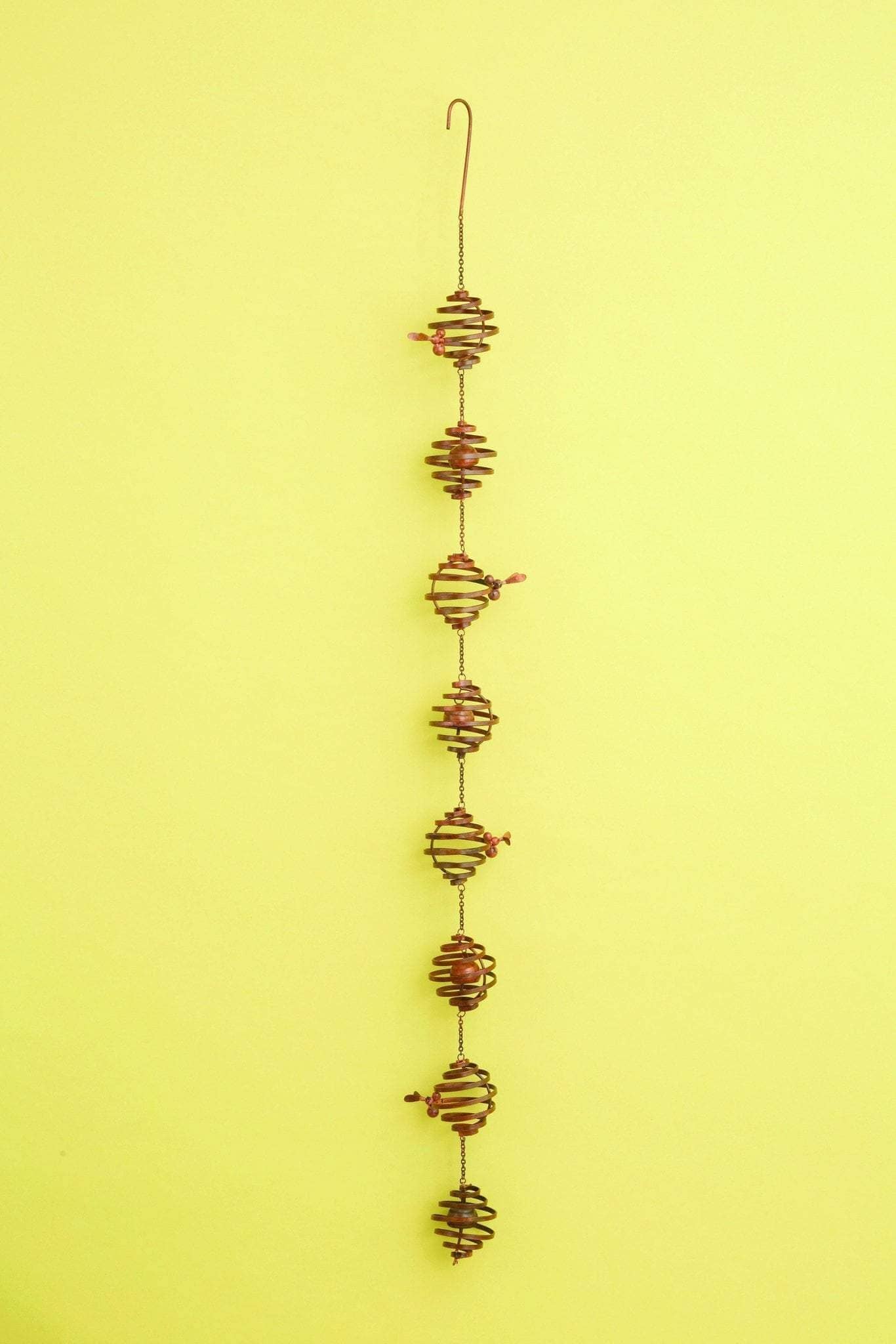 Bee Spiral Ornament - Handmade Wooden Honeycomb Decor for Home, Wall, Garden | Unique Bee-Themed Gift for Beekeepers & Nature Lovers | Perfect for Farmhouse, Boho, Rustic Decor Styles
