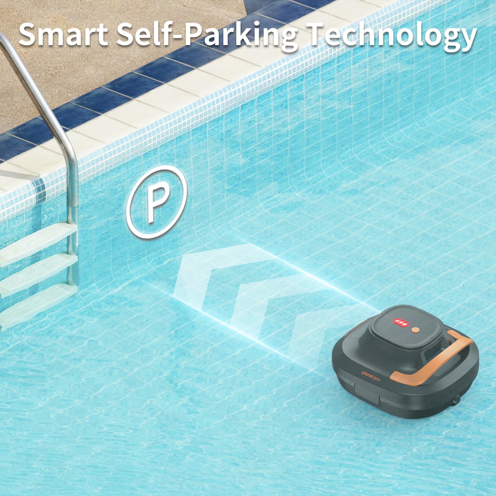 Robotic Pool Vacuum for Above Ground Pools - Cordless, 120 Min Runtime, Dual Brushless Motors - Ideal for 1292 Sq.Ft Pools