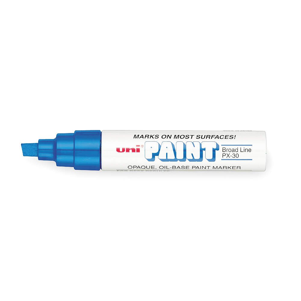 Blue Broad Tip Paint Markers - 6 Pack for DIY Crafts, Home Decor, and Sign Making | Vibrant, Quick-Drying, and Waterproof