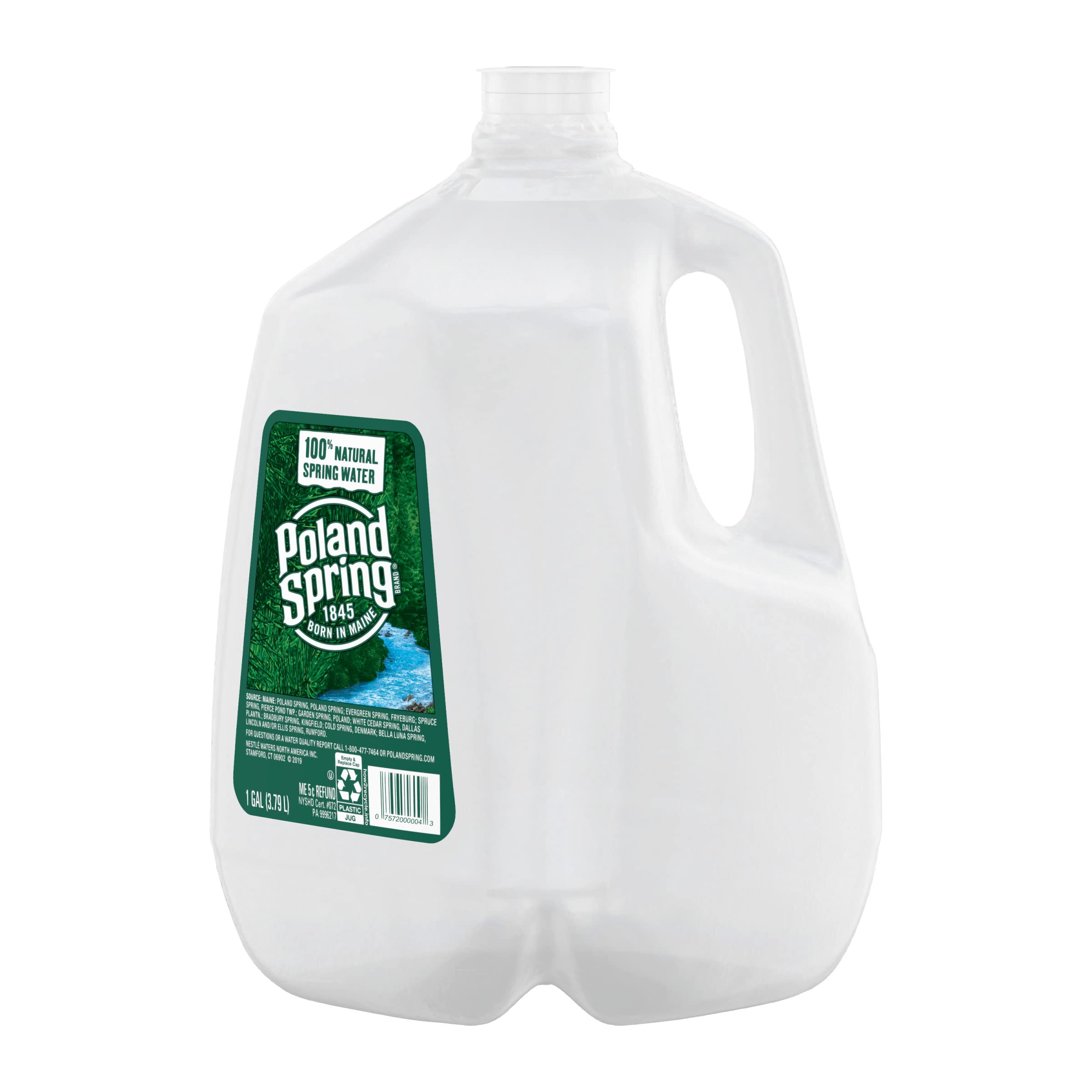 Poland Spring Natural Spring Water - 1 Gallon Jug (Pack of 1) | Pure, Refreshing Drinking Water for Home, Office & Outdoor Activities