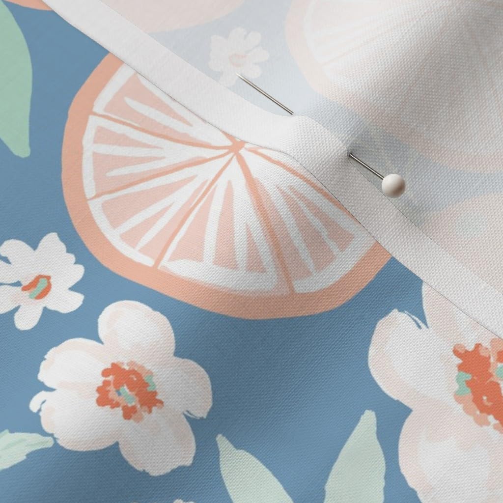 Petal Signature Cotton Fabric by Spoonflower - Bloom Grapefruit Lemon Nursery Print for Sewing, Quilting & Apparel | DIY Home Decor & Craft Projects | Perfect for Baby Clothes, Curtains & Throw Pillows