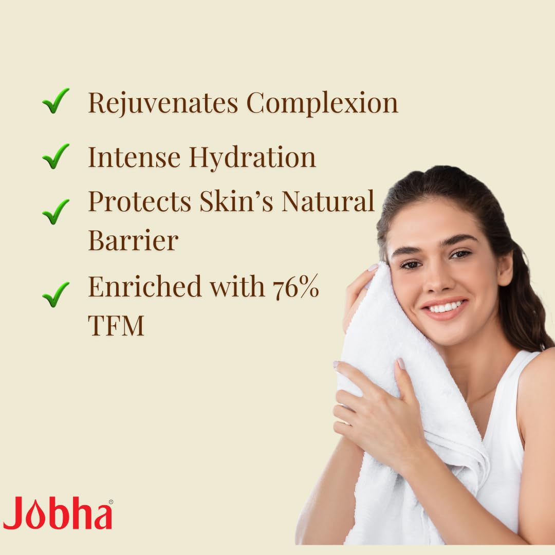 Jobha Green Apple Soap with Butter Fruit & Olive Oil - Skin Brightening Face & Body Cleanser for Women & Men (100g) - Natural Glow for Daily Skincare & Spa Relaxation