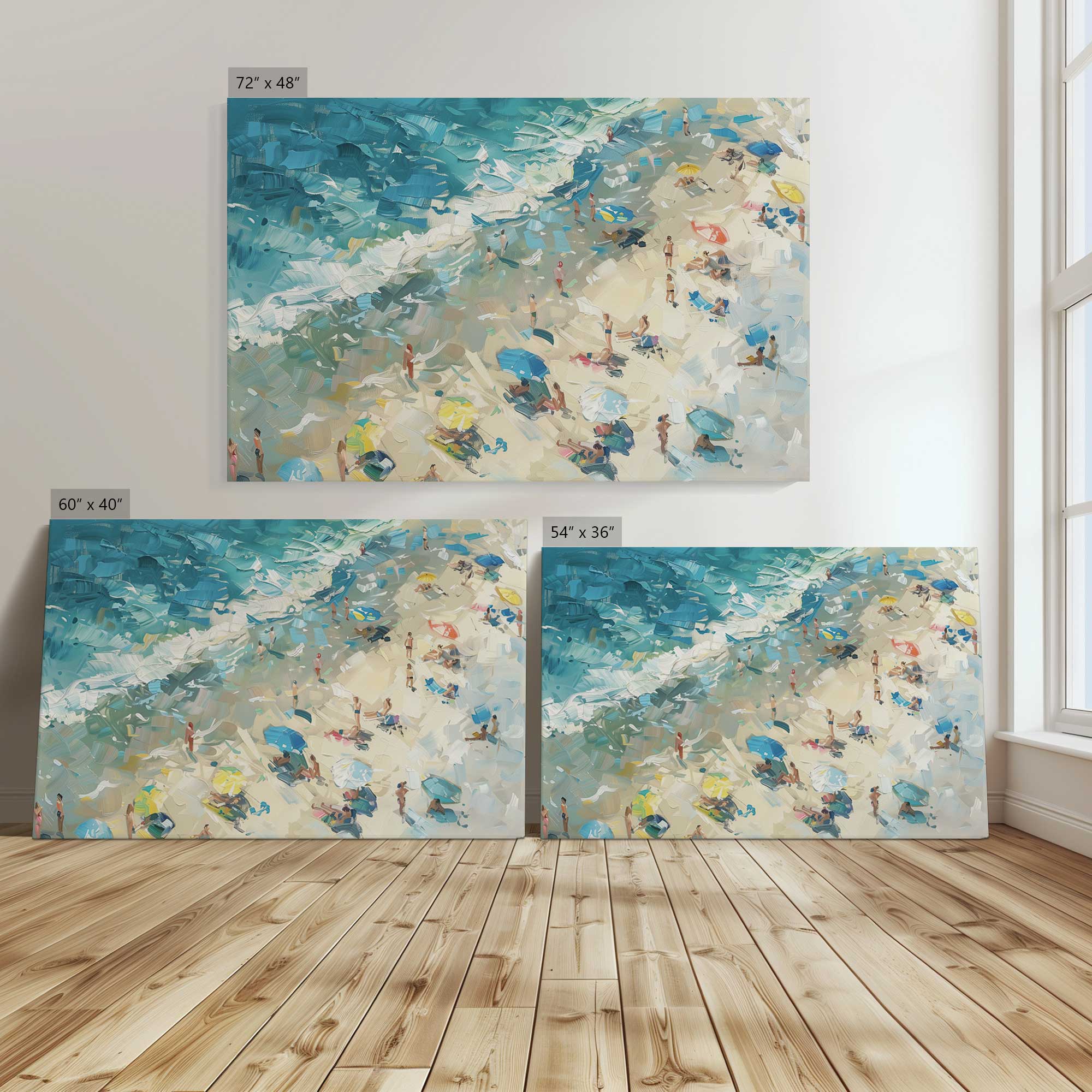 Coastal Harmony Large Canvas Print - Stunning Beach Wall Art for Living Room, Bedroom & Office Decor