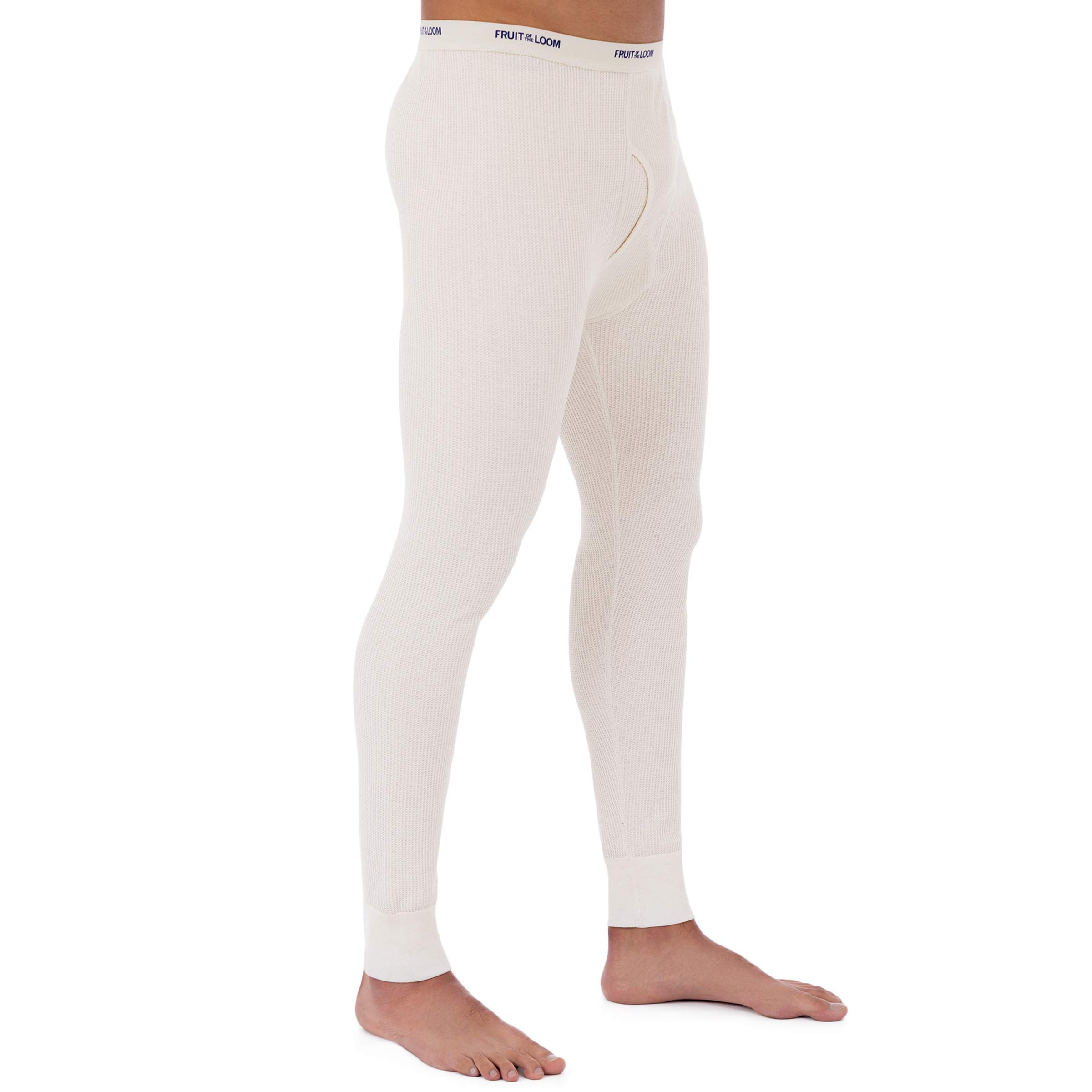 Fruit of the Loom Men's Classic Midweight Waffle Thermal Underwear Pants - Warm Winter Base Layer for Outdoor Activities & Cold Weather Comfort