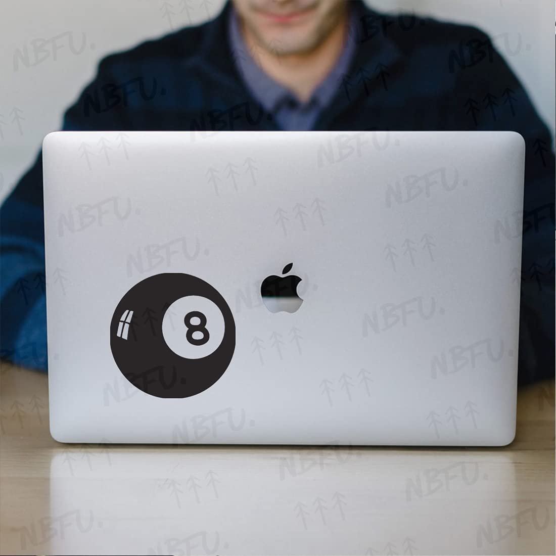 Premium Waterproof Vinyl Decal Stickers Set of 2 - Funny Eight Ball Design for Laptop, Phone, Helmet, Car Window, Bumper, Mug, Cup, Door & Wall Decoration - Perfect for Gifts, DIY Projects & Home Office Decor