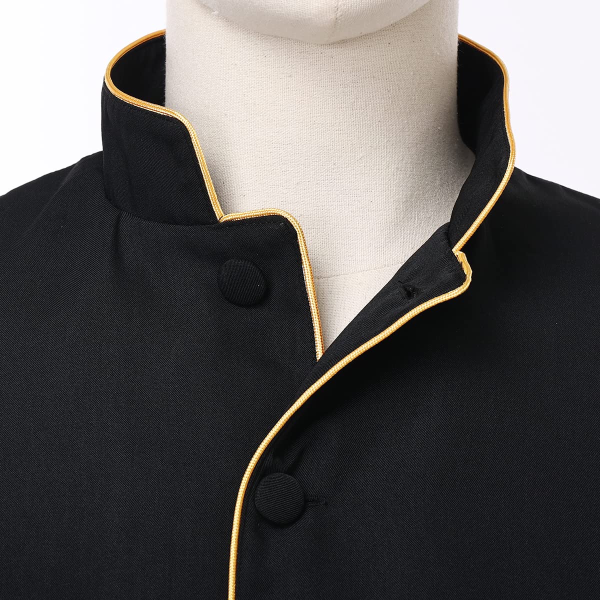 Men's Clergy Coat - Church Priest Robe Vestment with Stand Up Collar & Button Down Design - Formal Religious Attire for Pastors, Ministers & Worship Services - Perfect for Sunday Mass, Weddings & Church Ceremonies