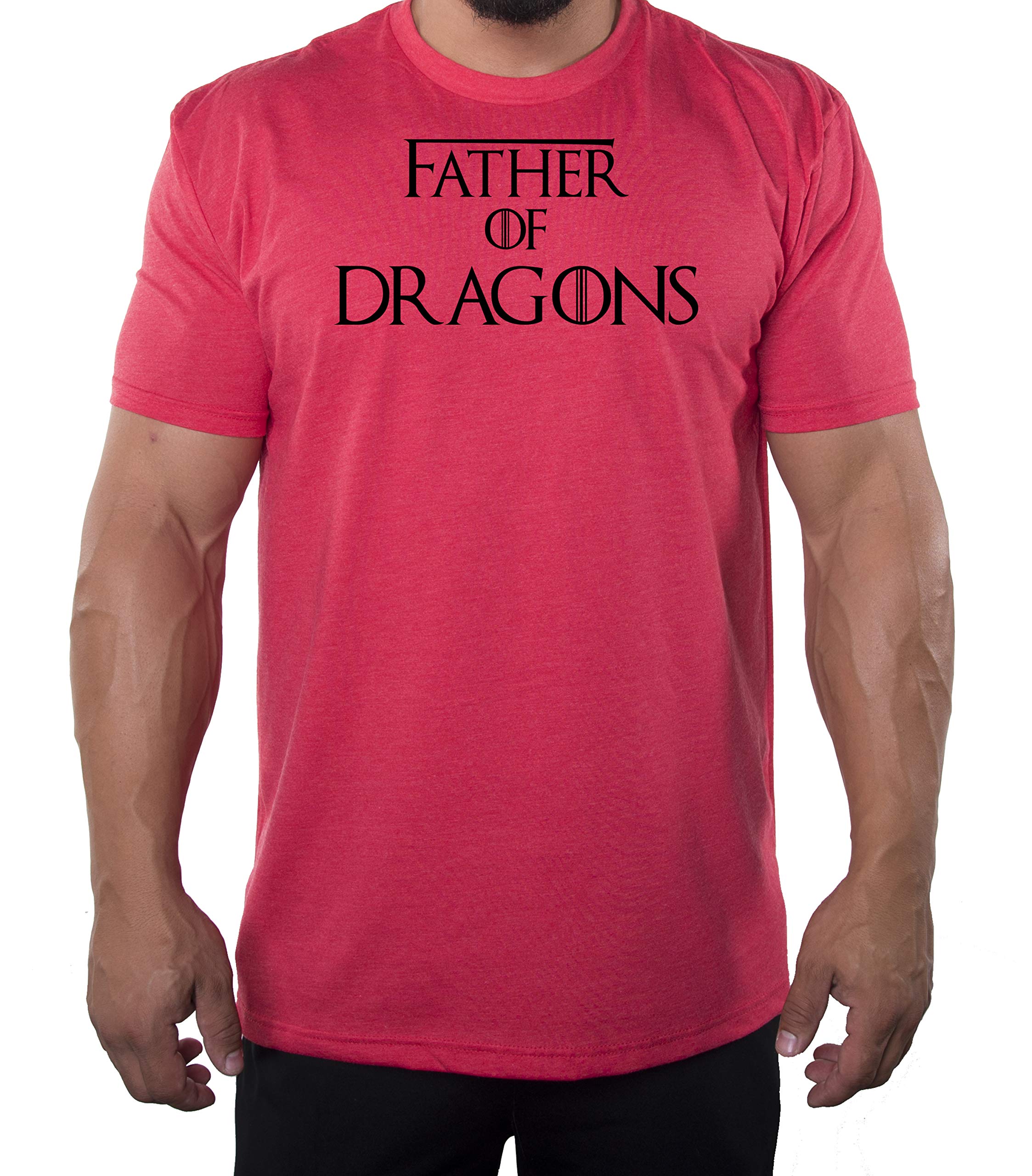 Father of Dragons T-Shirt for Men - Cool Funny Pop Culture Graphic Tee - Perfect for Game of Thrones Fans, Cosplay & Casual Wear