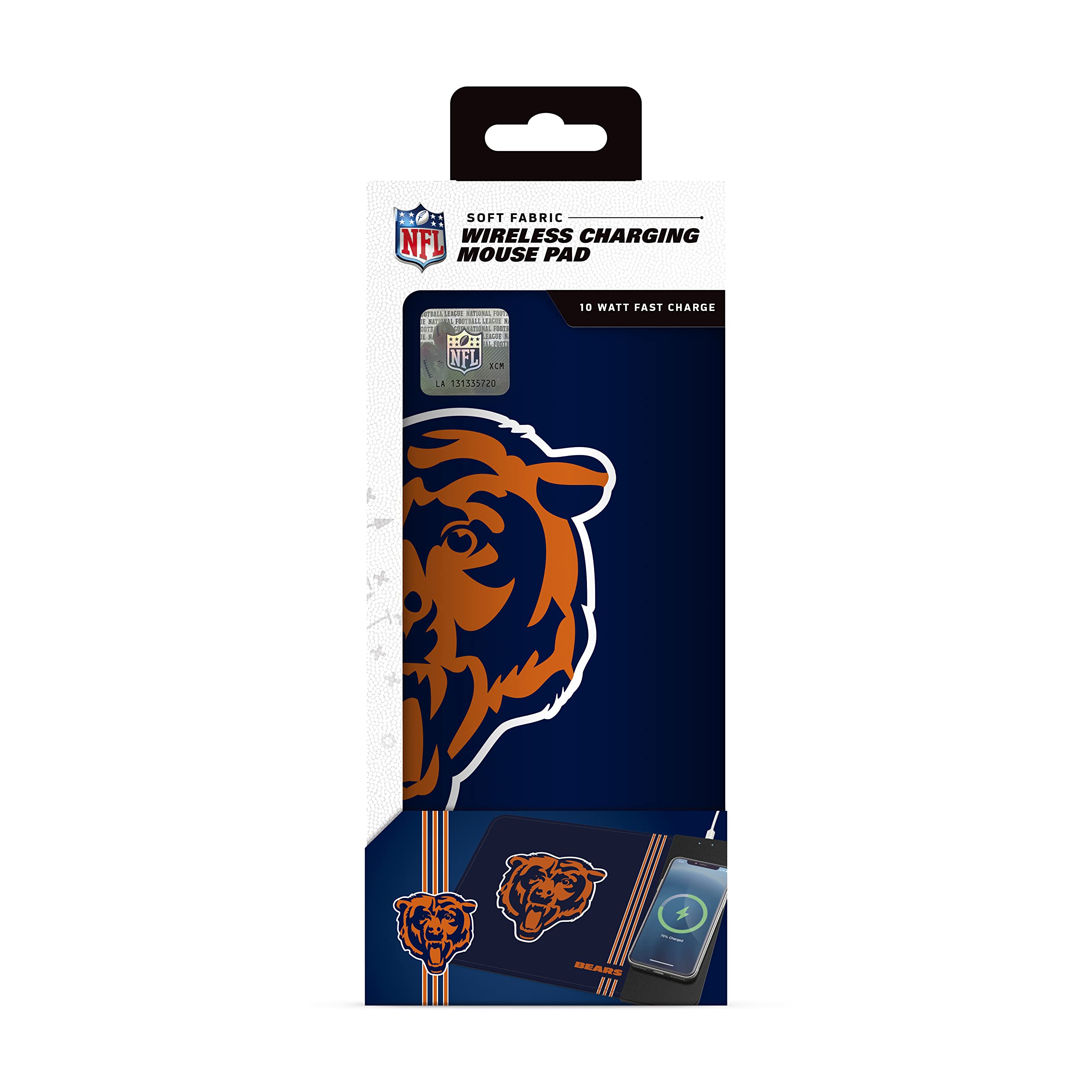 SOAR NFL Team Logo Wireless Charging Mouse Pad with Fast Qi Charging - Perfect for Gaming, Office & Home Desk Setup