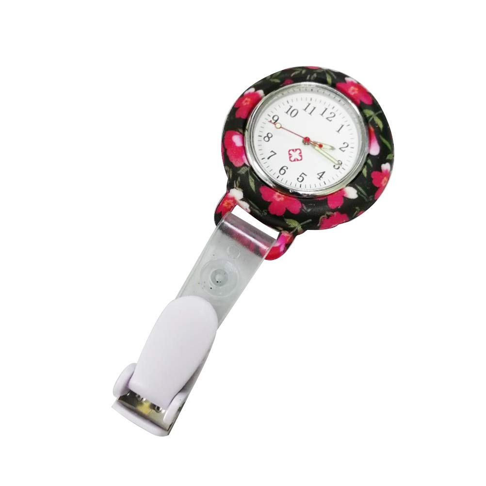 Scicalife Men's Watches - Stylish Ethnic Flower Design Nurse Pocket Watch with Silicone Hanging Chain | Perfect Gift for Men, Nurses & Medical Professionals | Great for Work, Special Occasions & Everyday Use