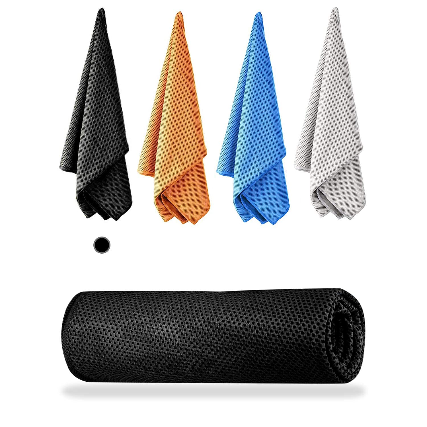 Cooling Towel for Neck & Face - Soft Breathable Microfiber Sports Towel Scarf Wrap for Workout, Gym, Yoga, Running & Cycling - Perfect for Hot Weather, Beach, Golf & Outdoor Activities