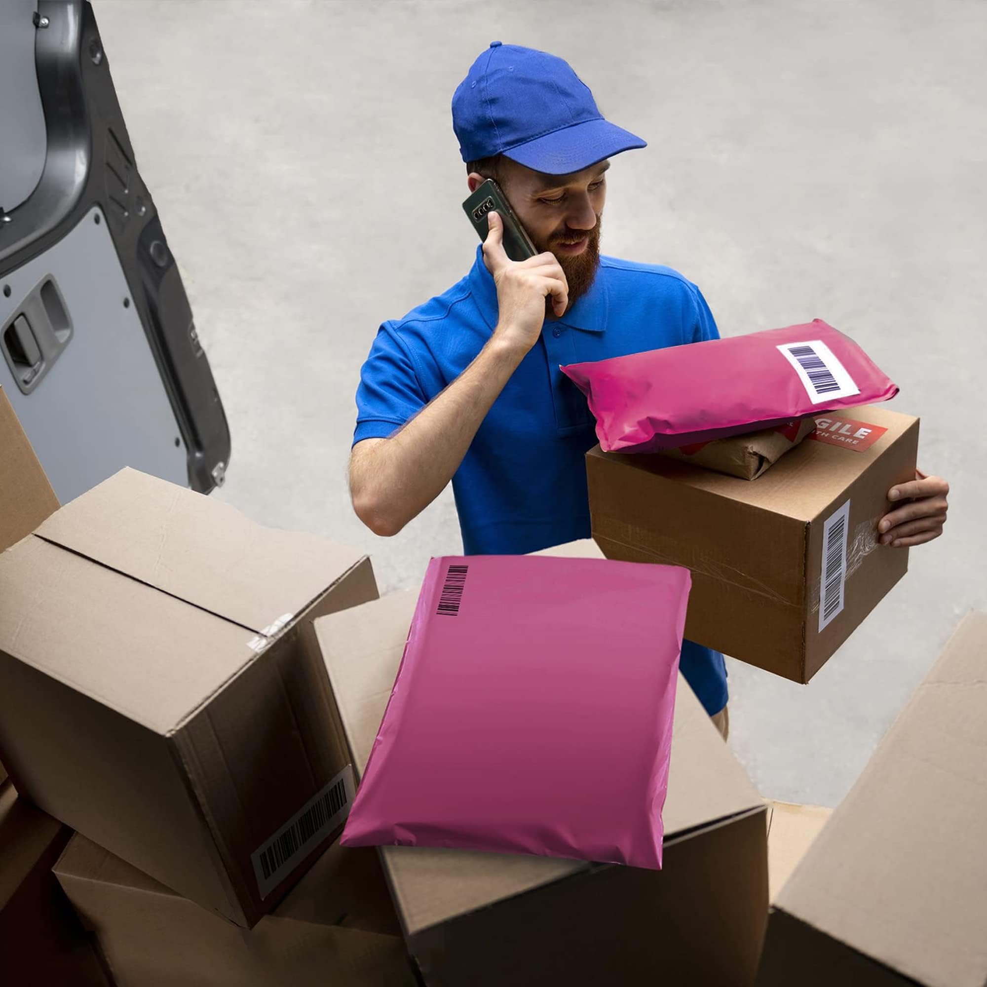 1000 Pack 6x9 Inch Hot Pink Poly Mailers - 2 Mil Self Sealing Polyethylene Shipping Envelopes for Clothing | Waterproof Mailing Bags for Ecommerce, Apparel & Small Business Shipping