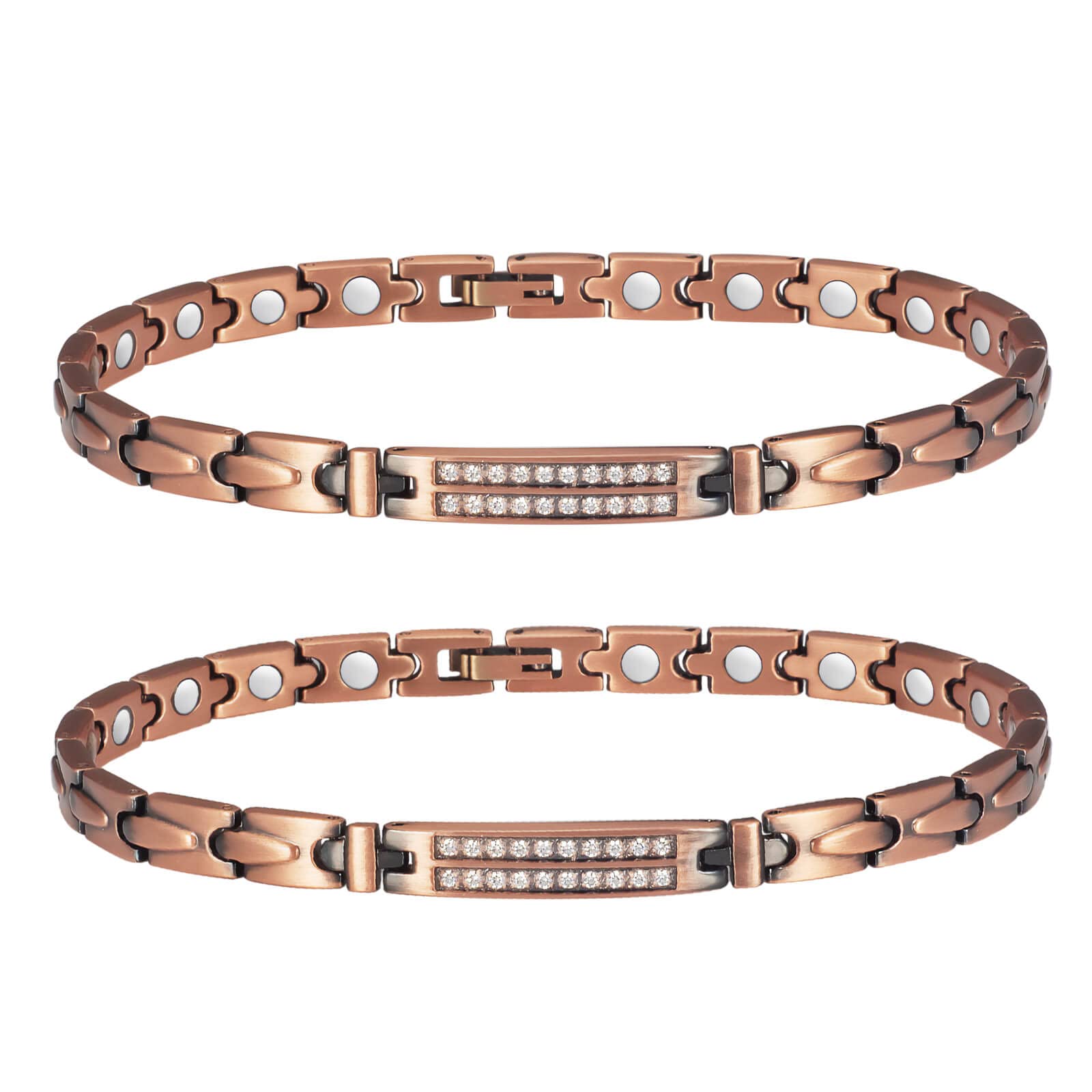 MagVIVACE Copper Ankle Bracelet for Women - 99.99% Pure Solid Copper Magnetic Lymph Detox Anklet with 3500 Gauss Magnets (9.45 inch) - Perfect for Wellness, Fashion & Pain Relief Jewelry