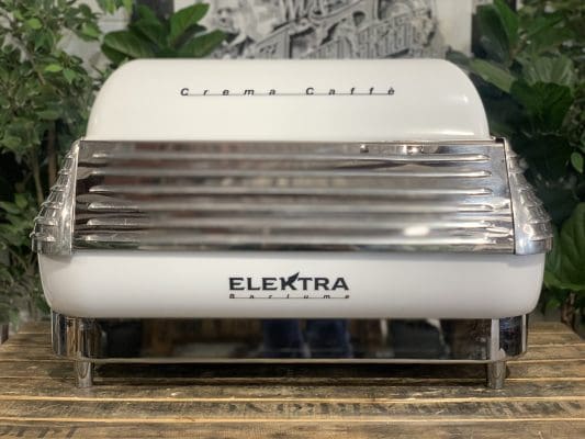 Elektra Barlume 2 Group White Espresso Machine - Professional Coffee Maker for Home & Cafe Use - Perfect for Espresso, Cappuccino, and Latte Preparation