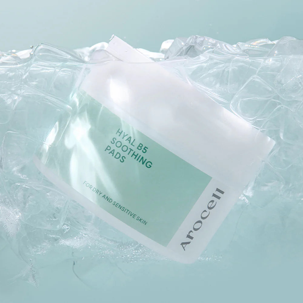 AROCELL Hyal B5 Soothing Facial Pads 120ml (70 Count) - Hydrating & Calming Cotton Pads for Sensitive Skin | Perfect for Daily Skincare Routine & Travel